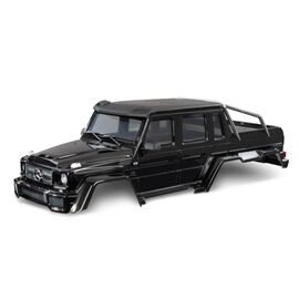 LEM8825R-Body, Mercedes-Benz G 63, complete (g loss black metallic) (includes grille , side mirrors, door han