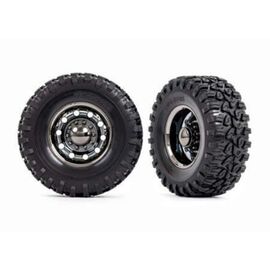 LEM8854X-Tires and wheels, assembled, glued (T RX-6 2.2' wheels, Canyon RT 4.6x2.2' tires) (rear) (2)