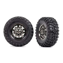LEM8854-Tires and wheels, assembled, glued (T RX-6 2.2' wheels, Canyon RT 4.6x2.2' tires) (front) (2)