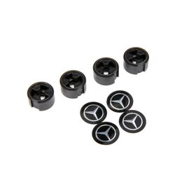 Center caps, Mercedes-Benz G 500 4x4 wheel (black) (4) (requires #8255A extended stub axle)