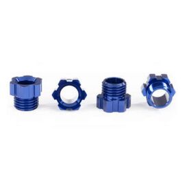 LEM8886X-Stub axle nut, aluminum (blue-anodize d) (4)