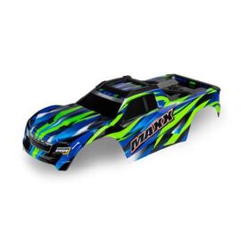 LEM8918G-Body, Maxx, green (painted, decals ap plied) (fits Maxx with extended chass is (352mm wheelbase))
