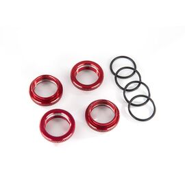 LEM8968R-Spring retainer (adjuster), red-anodi zed aluminum, GT-Maxx shocks (4) (ass embled with o-ring)