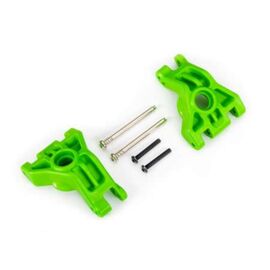 LEM9050G-Carriers, stub axle, rear, extreme he avy duty, green (left &amp; right)/ 3x41m m hinge pins (2)/ 3x20mm