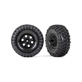 LEM9272-Tires and wheels, assembled, glued (T RX-4 2021 Bronco 1.9' wheels, Canyon Trail 4.6x1.9' tires) (2)