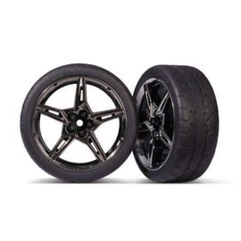 LEM9370-Tires and wheels, assembled, glued (s plit-spoke black chrome wheels, 1.9' Response tires) (front) (