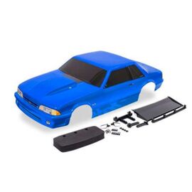 LEM9421X-Body, Ford Mustang, Fox Body, blue (i ncludes side mirrors, wing, wing reta iner, rear body mount po