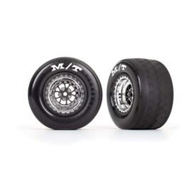 LEM9475R-Tires &amp; wheels, assembled, glued (Wel d chrome with black wheels, tires, fo am inserts) (rear) (2)