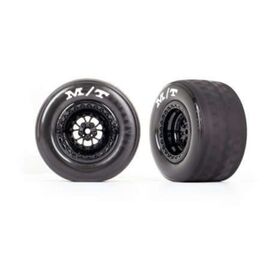 LEM9475-Tires &amp; wheels, assembled, glued (Wel d gloss black wheels, tires, foam ins erts) (rear) (2)