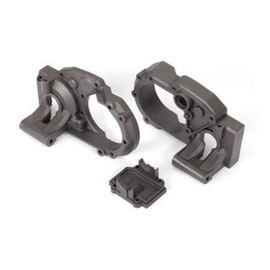 LEM9493-Gearbox halves, left &amp; right/ differ ential cover (charcoal gray)