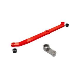 LEM9748R-Steering link, 6061-T6 aluminum (red- anodized)/ servo horn, metal/ spacers (2)/ 3x6mm CCS (with thr