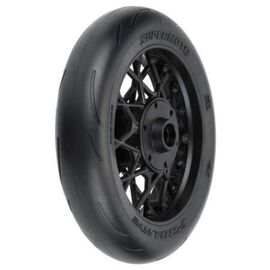 LEMPRO1022210-1/4 Supermoto Tire Front MTD Black Wh eel: PM-MX