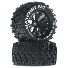 LEMDTXC3526-Hatchet MT 2.8 2WD Mounted Rear 1/10 Monster Truck C2 Tires Black 12mm (2)
