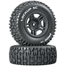LEMDTXC3671-Lockup SC Mounted Rear 1/10 Slash C2 Tires Black 12mm (2)