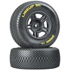 LEMDTXC3679-Lineup SC Mounted Rear 1/10 Slash C2 Tires Black 12mm (2)