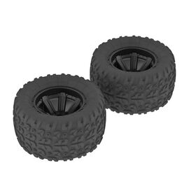 LEMARAC9611-AR550014 Copperhead MT Tire/Wheel Glu ed Black (2)