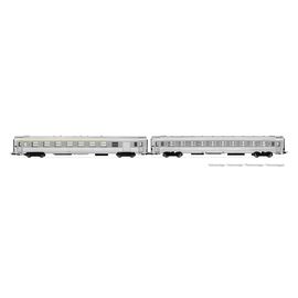 SNCF 2 voitures voyageurs DEV Inox A7D + B10 Ep III