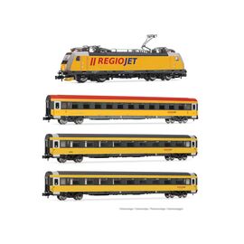 Locomotive électrique Regiojet 186 + 3 voitures voyageurs Ep.VI DCC
