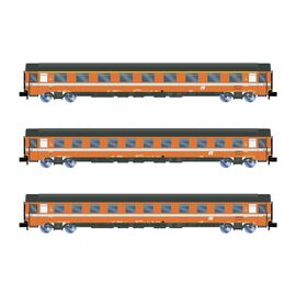 FS 3 Voiture voyageurs Eurofima A+2B orange ép. IV-V