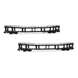 SNCF 2 Wagon de chargement de voitures DD DEV 66 vert Ep.V