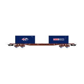 D-ERR 4-achs. Flachwagen Sgnns mit Cont. CMA CGM