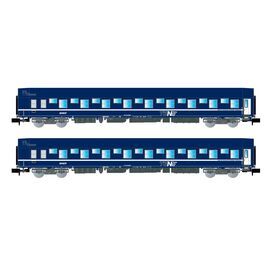 ARW02.HN4405-SNCF 2 Schlafwagen T2 blue Nudellogo Ep. IV-V