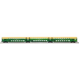 Train articulé Dosto DGBgq 3 pièces vert DR Ep.IV