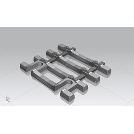 Traverses 31mm voie flexible + traverses en béton Inha