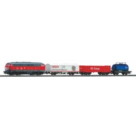 Coffret de départ DB Cargo : BR 218 + wagons de marchandises A-Gl littering