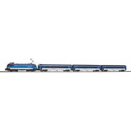 Coffret de départ locomotive électrique Railjet CD voie A avec ballast