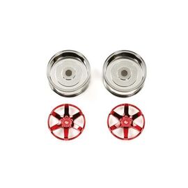 ARW10.54552-Red Plated 2-Piece 6-Spoke Wheels (26mm, Offset 4)