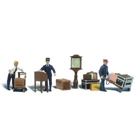 H0 Personnel de gare avec accessoires