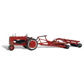 H0 Tracteur avec herse à disques