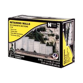Mur de soutènement en béton - pour échelle N