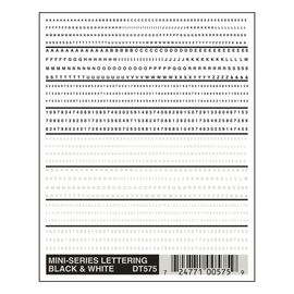 Lettres noires et blanches