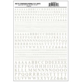 Lettres étroitement blanches
