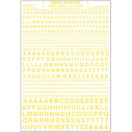 lettres gothiques jaunes