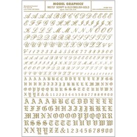 Lettres + chiffres vieil anglais + écriture g.