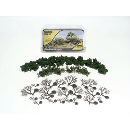 Kit de feuillus 21 pcs vert moyen 2-8 cm
