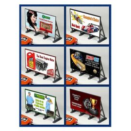 6x panneaux d'affichage avec décalcomanies publicitaires