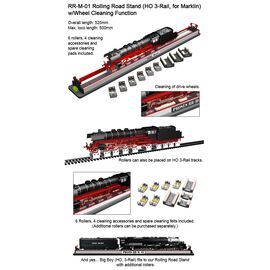 H0-AC Rollenprüfstand + Reinigung 500mm Märklin