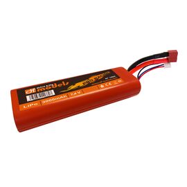 Accu Lipo 2S - 7 4 Volt - 3000mAh 45C - rond
