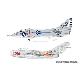 ARW21.A50185-Mig 17F FrescoDouglas A-4B Skyhawk Dogfight Double