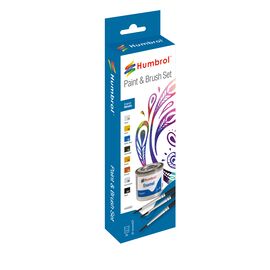 Enamel Paint et Brush Metallic Set
