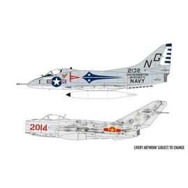 ARW21.A50185-Mig 17F FrescoDouglas A-4B Skyhawk Dogfight Double