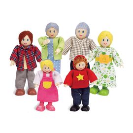 Famille de poupées couleur peau claire 6pcs.