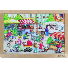 Rahmenpuzzle Markt