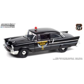 ARW47.HWY18028-1957 Chevrolet 150 Sedan Highway 61 Ohio State Highway Police