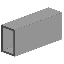 35cm Rechteck hohl opak P-Styren 3.2x 6.3mm (3stk)