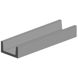 35cm Rinne  opak P-Styren 6.3mm (3 stk)